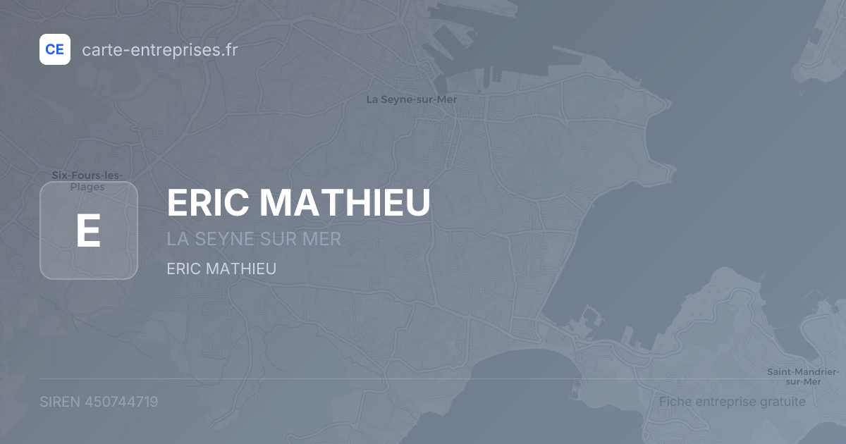 ERIC MATHIEU — 450744719 — fiche entreprise
