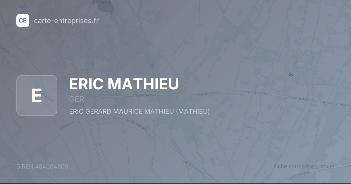 ERIC MATHIEU — 494094808 — fiche entreprise