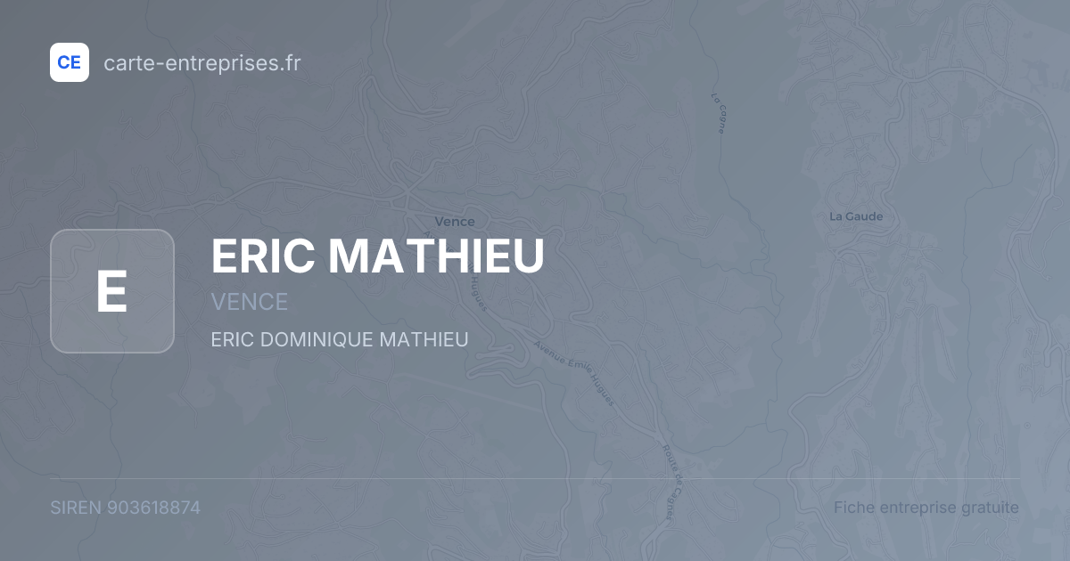 ERIC MATHIEU — 903618874 — fiche entreprise