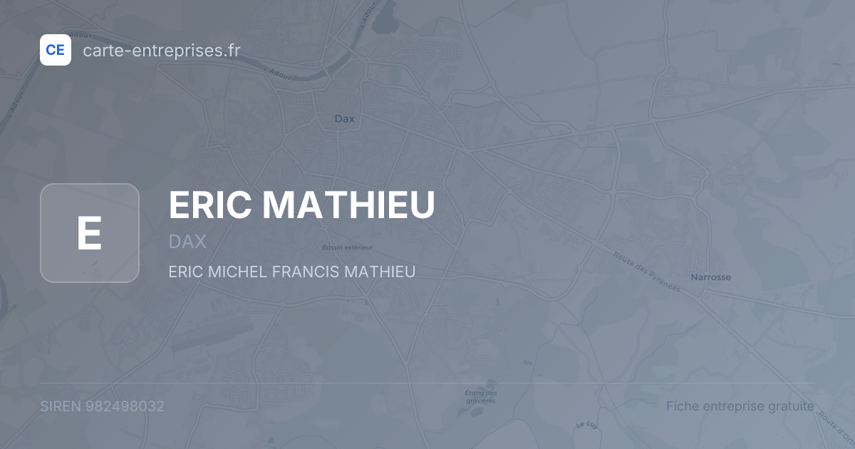 ERIC MATHIEU — 982498032 — fiche entreprise