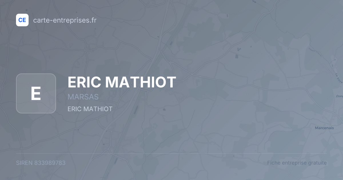 ERIC MATHIOT — 833989783 — fiche entreprise