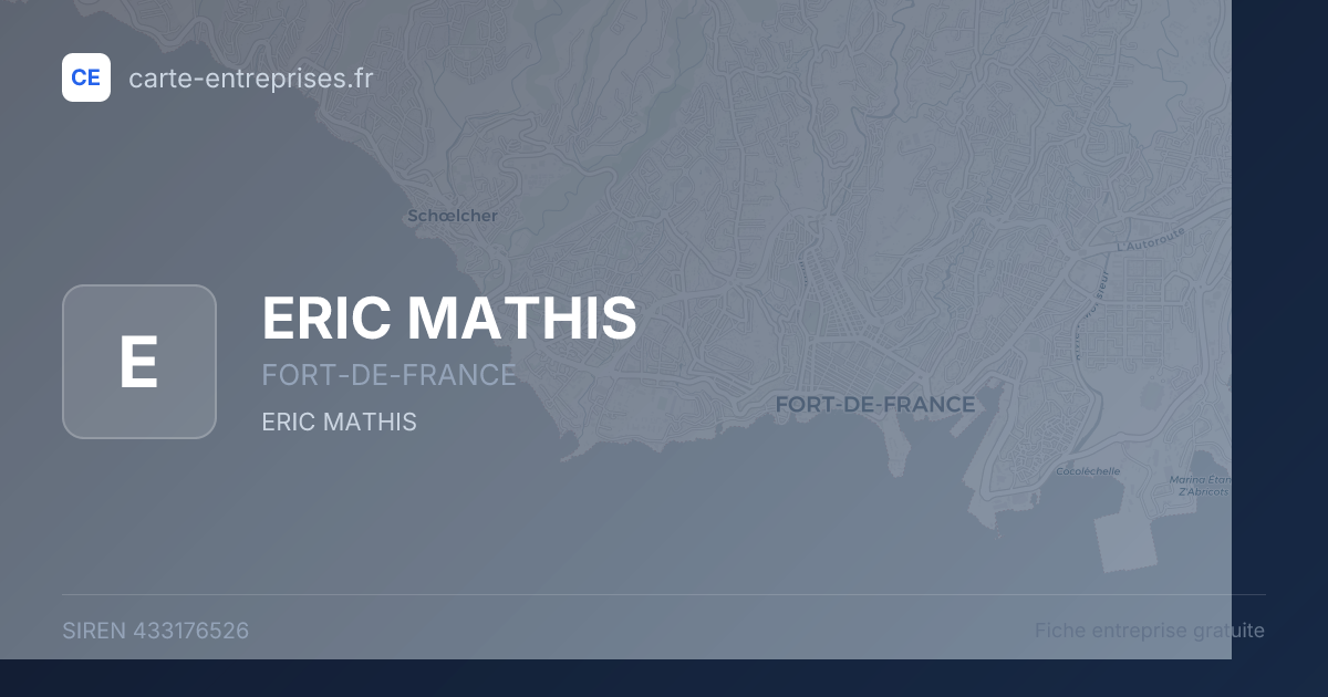 ERIC MATHIS — 433176526 — fiche entreprise