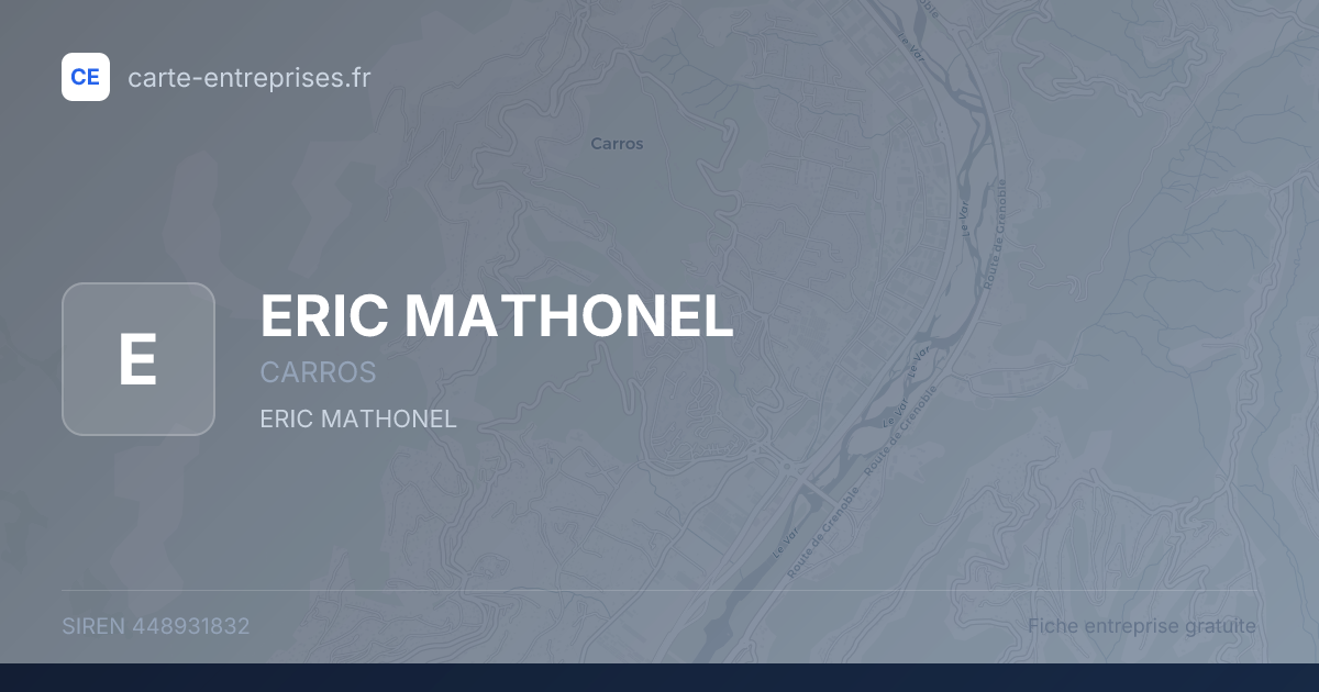 ERIC MATHONEL — 448931832 — fiche entreprise
