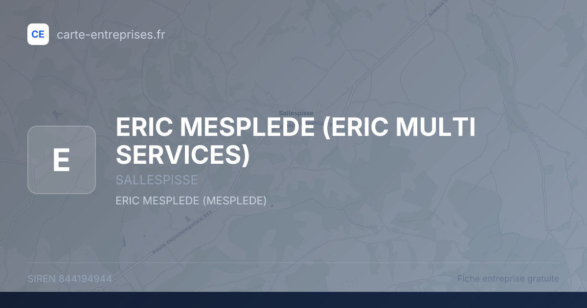 ERIC MESPLEDE (ERIC MULTI SERVICES) — 844194944 — fiche entreprise