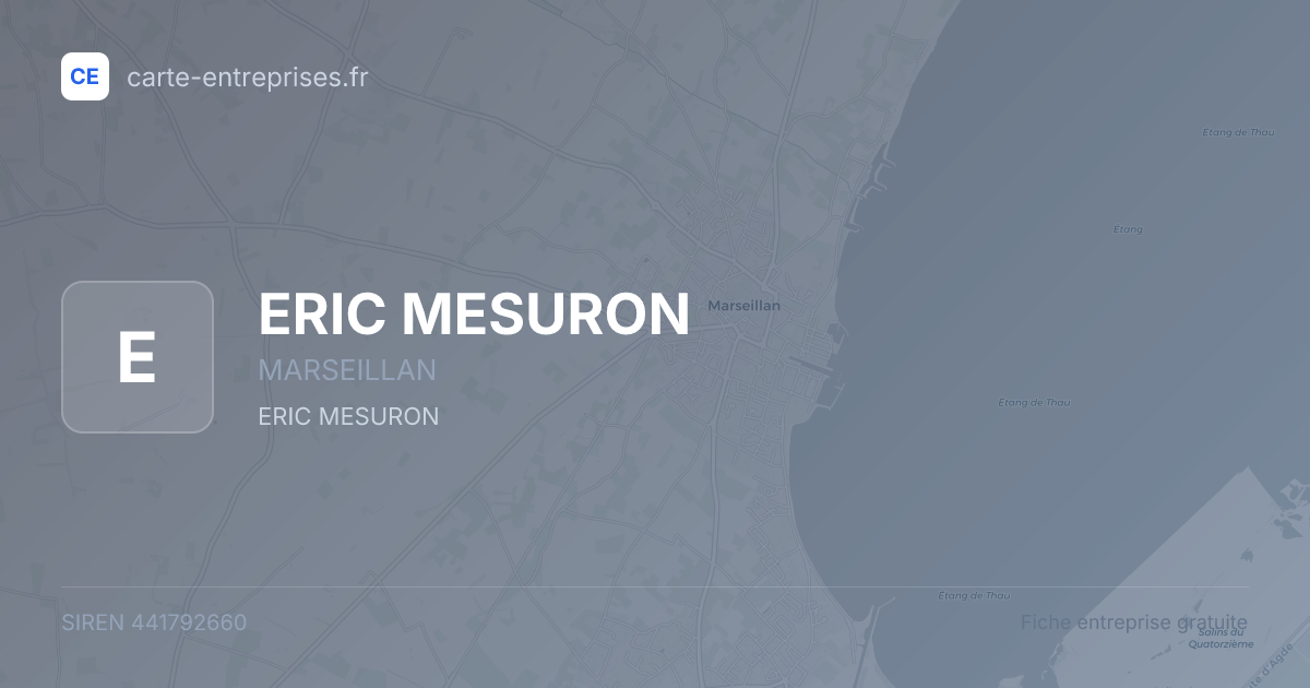 ERIC MESURON — 441792660 — fiche entreprise