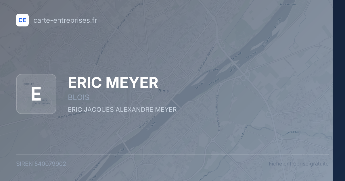 ERIC MEYER — 540079902 — fiche entreprise