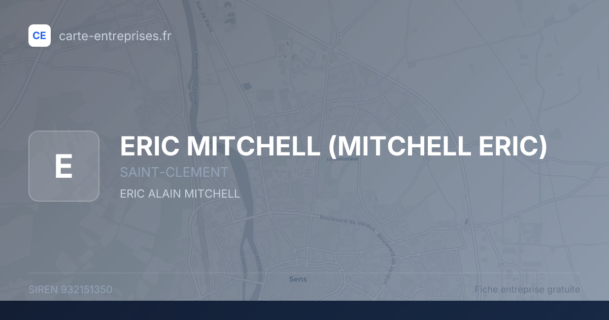 ERIC MITCHELL (MITCHELL ERIC) — 932151350 — fiche entreprise