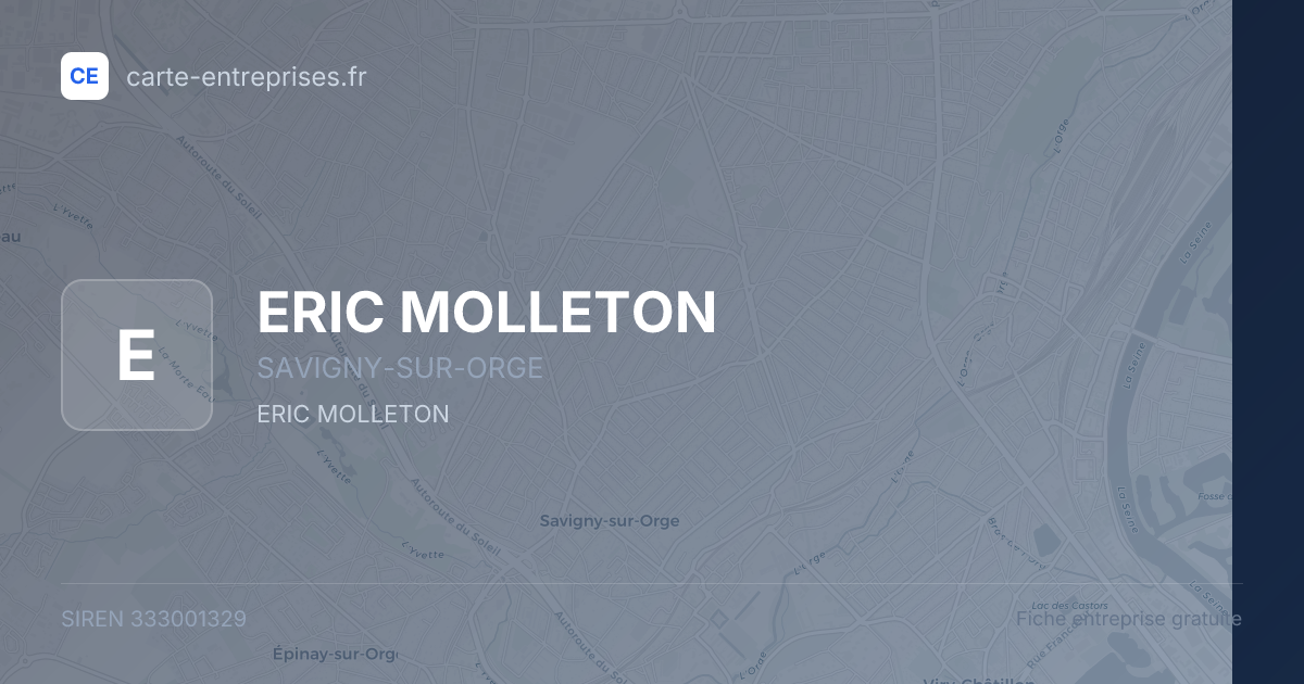 ERIC MOLLETON — 333001329 — fiche entreprise