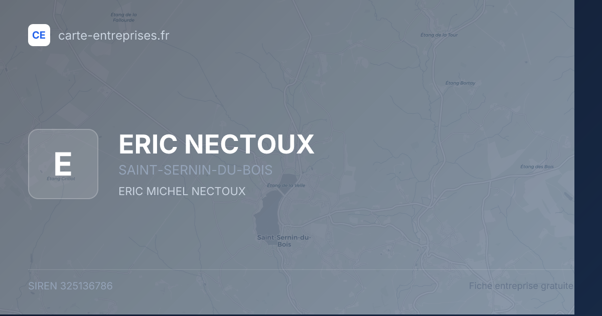 ERIC NECTOUX — 325136786 — fiche entreprise