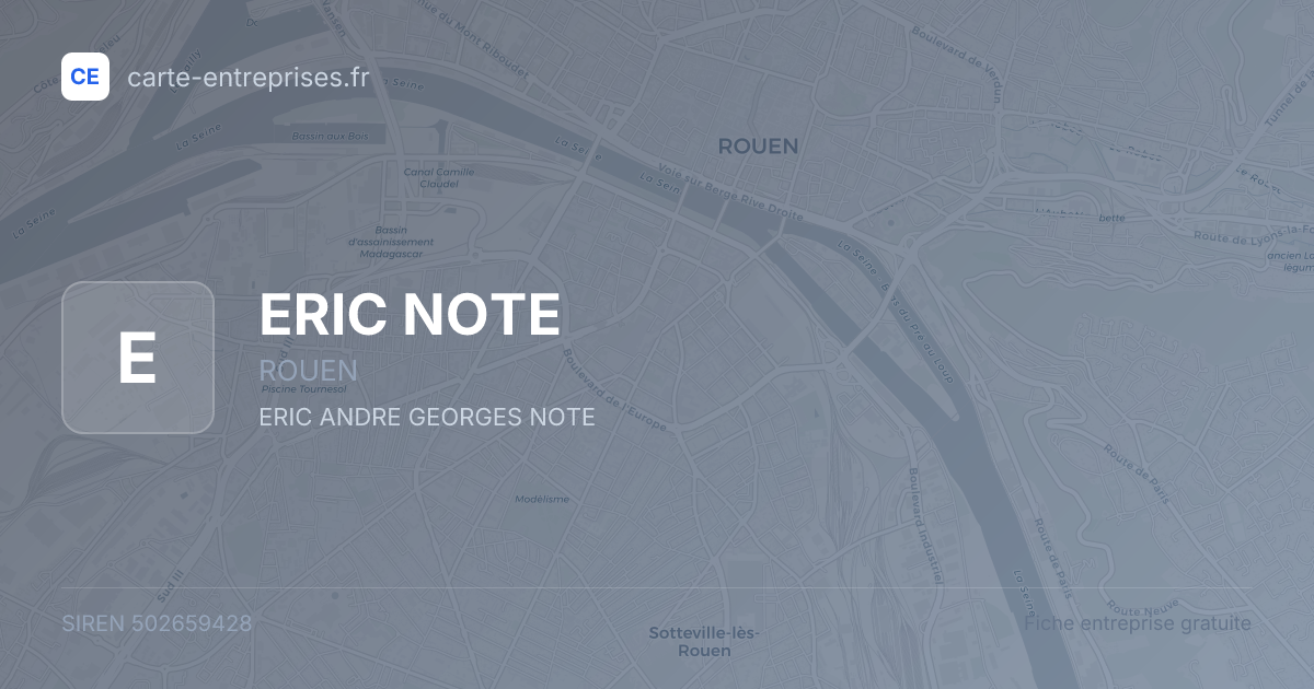 ERIC NOTE — 502659428 — fiche entreprise