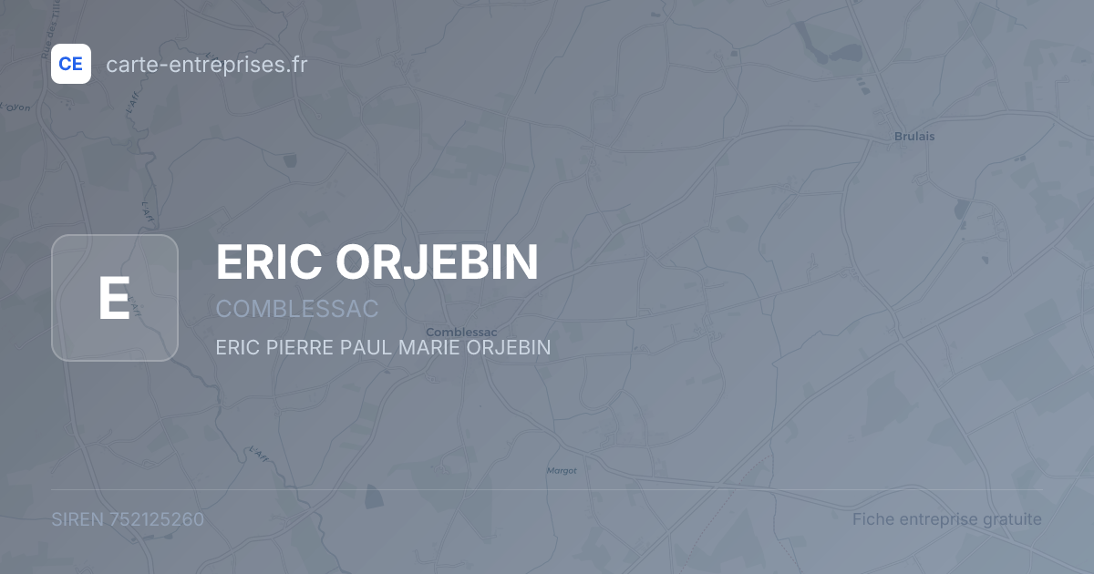 ERIC ORJEBIN — 752125260 — fiche entreprise