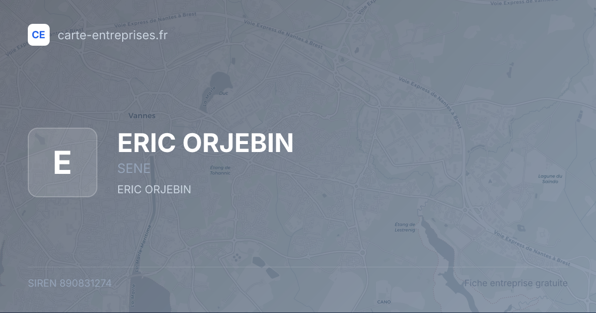 ERIC ORJEBIN — 890831274 — fiche entreprise
