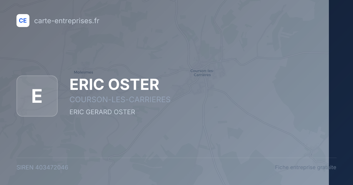 ERIC OSTER — 403472046 — fiche entreprise