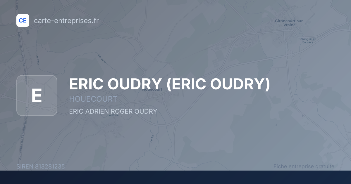 ERIC OUDRY — 813281235 — fiche entreprise