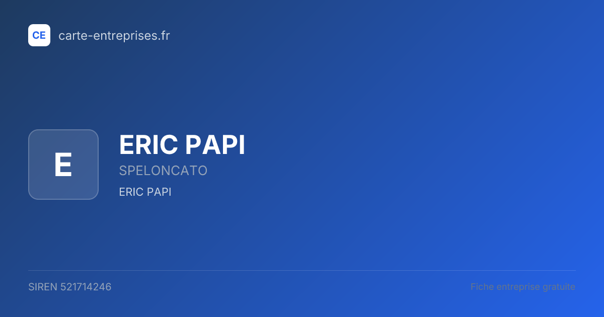 ERIC PAPI — 521714246 — fiche entreprise
