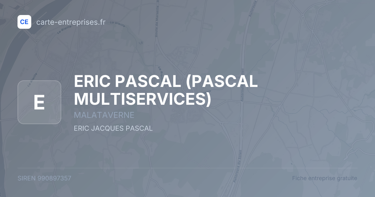 ERIC PASCAL (PASCAL MULTISERVICES) — 990897357 — fiche entreprise