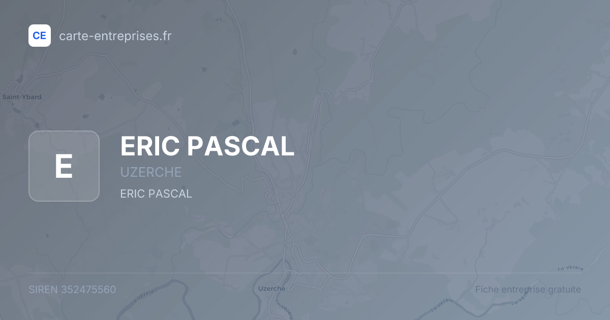 ERIC PASCAL — 352475560 — fiche entreprise