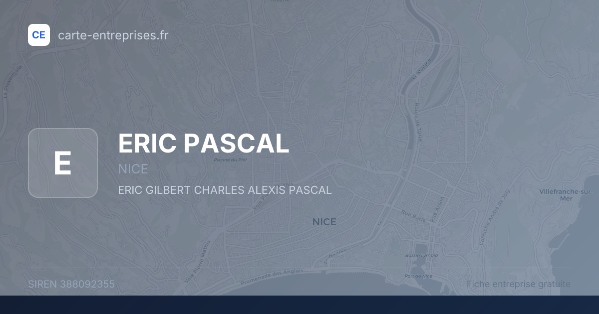ERIC PASCAL — 388092355 — fiche entreprise