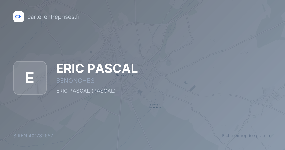 ERIC PASCAL — 401732557 — fiche entreprise