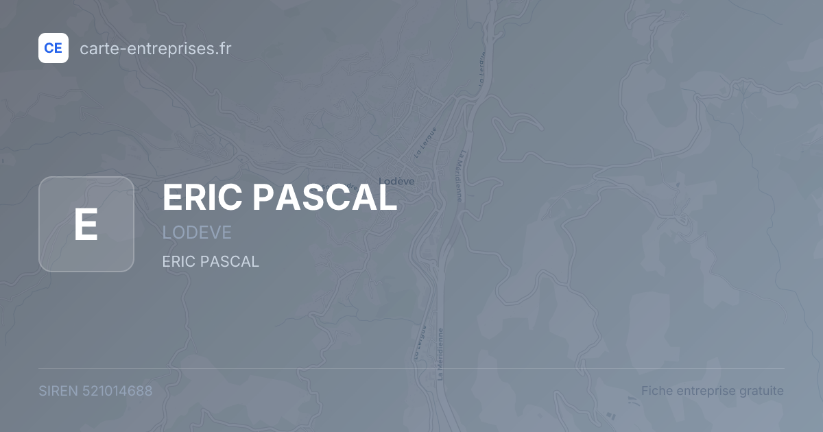ERIC PASCAL — 521014688 — fiche entreprise