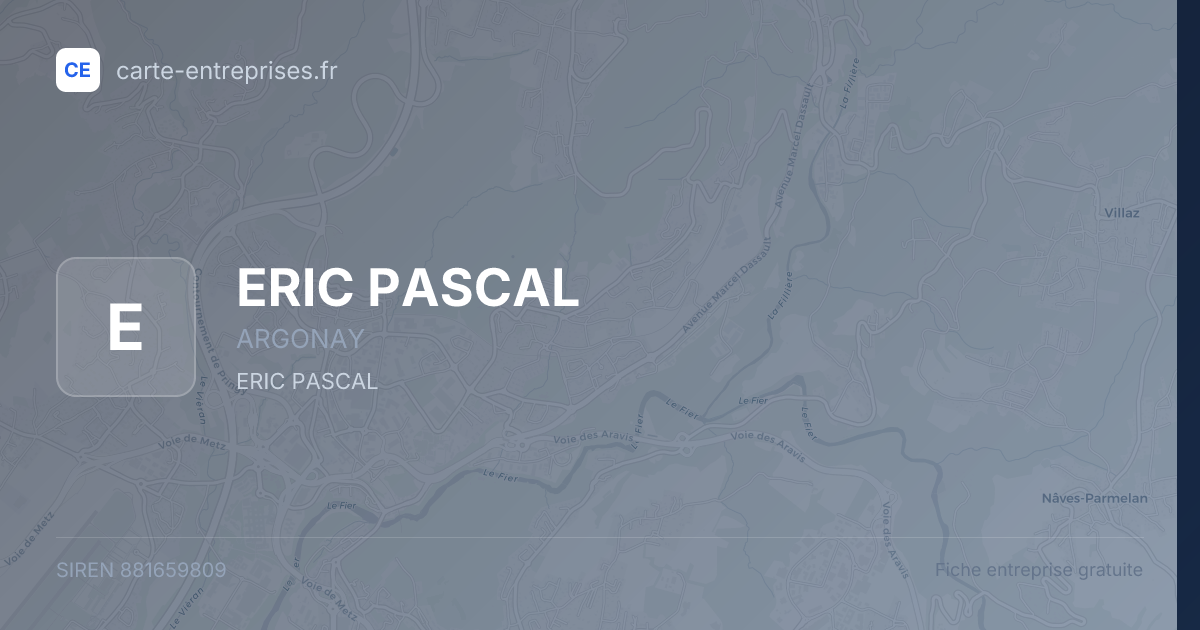 ERIC PASCAL — 881659809 — fiche entreprise
