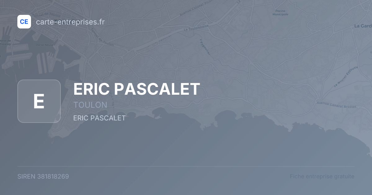 ERIC PASCALET — 381818269 — fiche entreprise