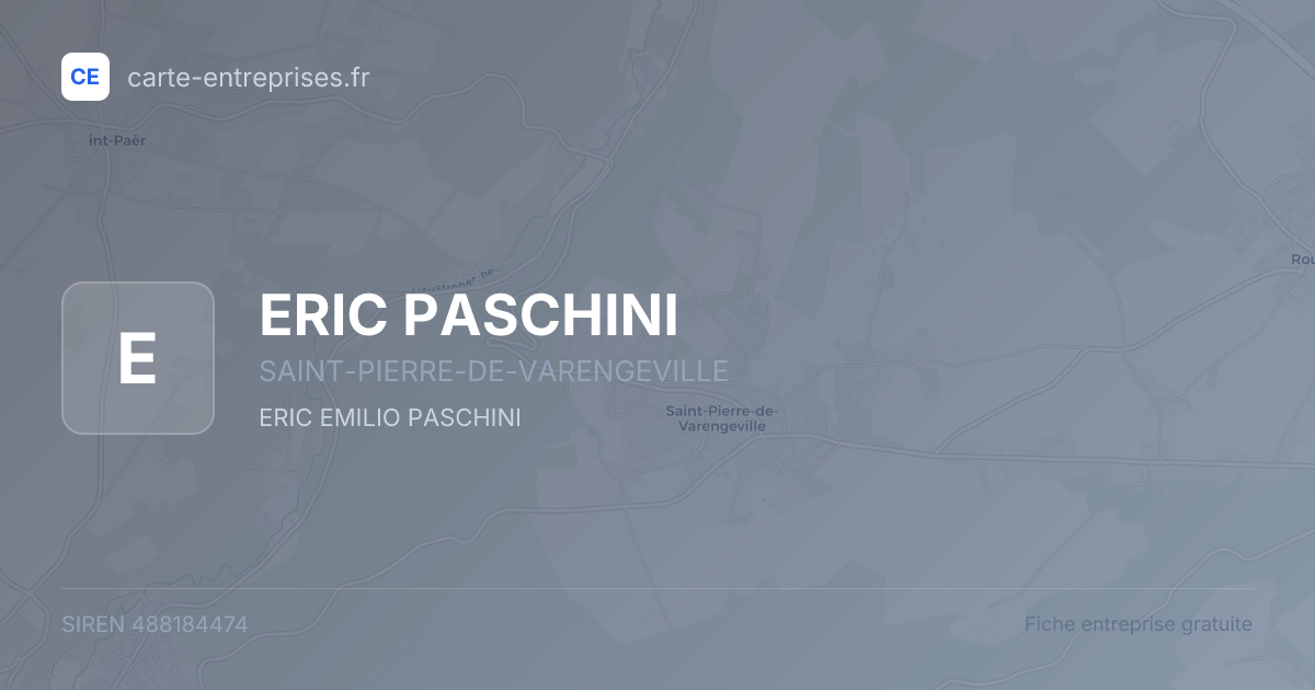 ERIC PASCHINI — 488184474 — fiche entreprise