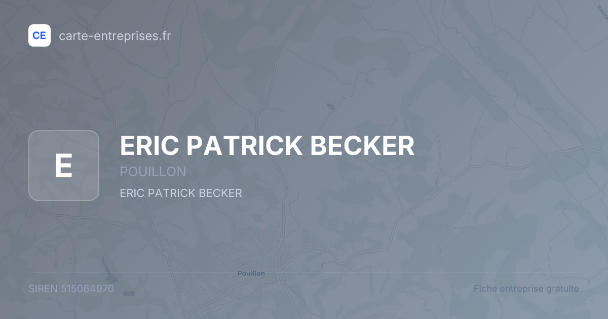 ERIC PATRICK BECKER — 515064970 — fiche entreprise