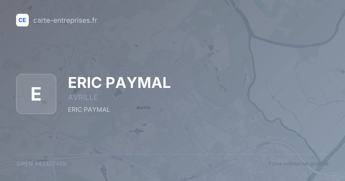 ERIC PAYMAL — 442407409 — fiche entreprise