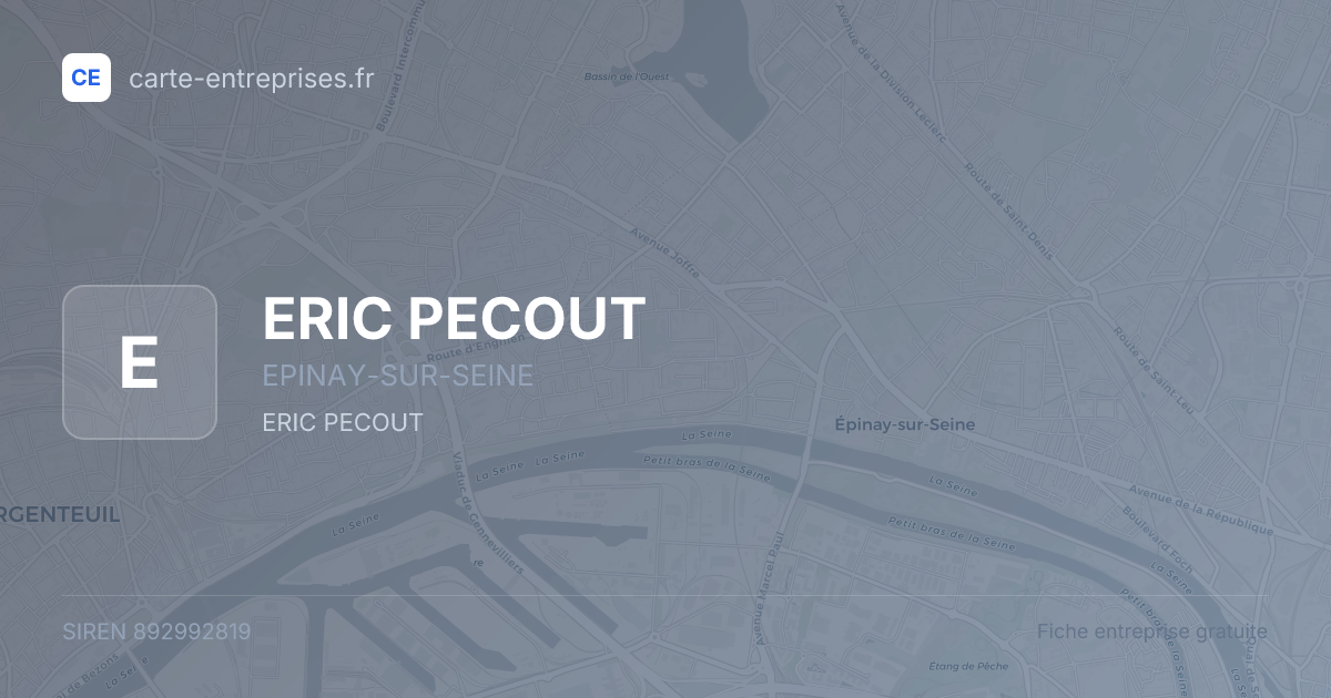 ERIC PECOUT — 892992819 — fiche entreprise