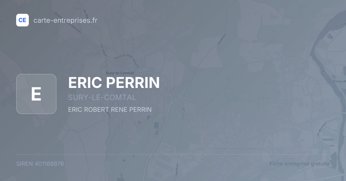 ERIC PERRIN — 401168976 — fiche entreprise