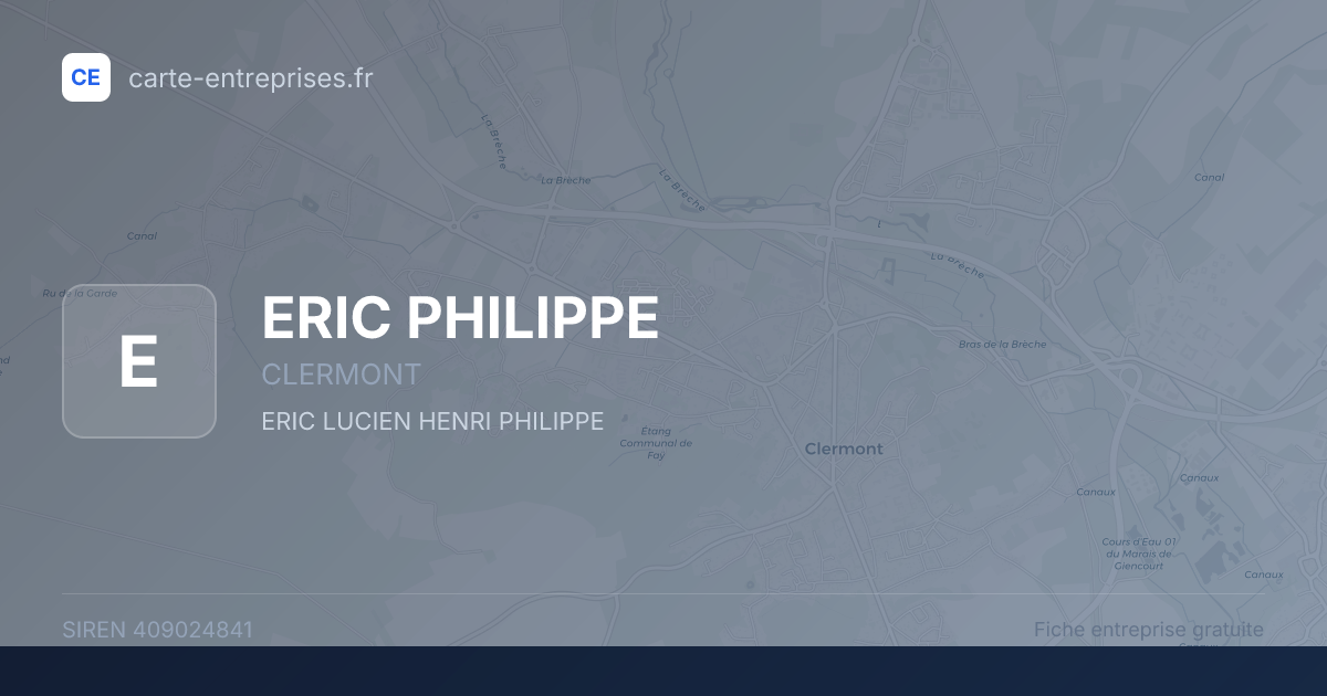 ERIC PHILIPPE — 409024841 — fiche entreprise