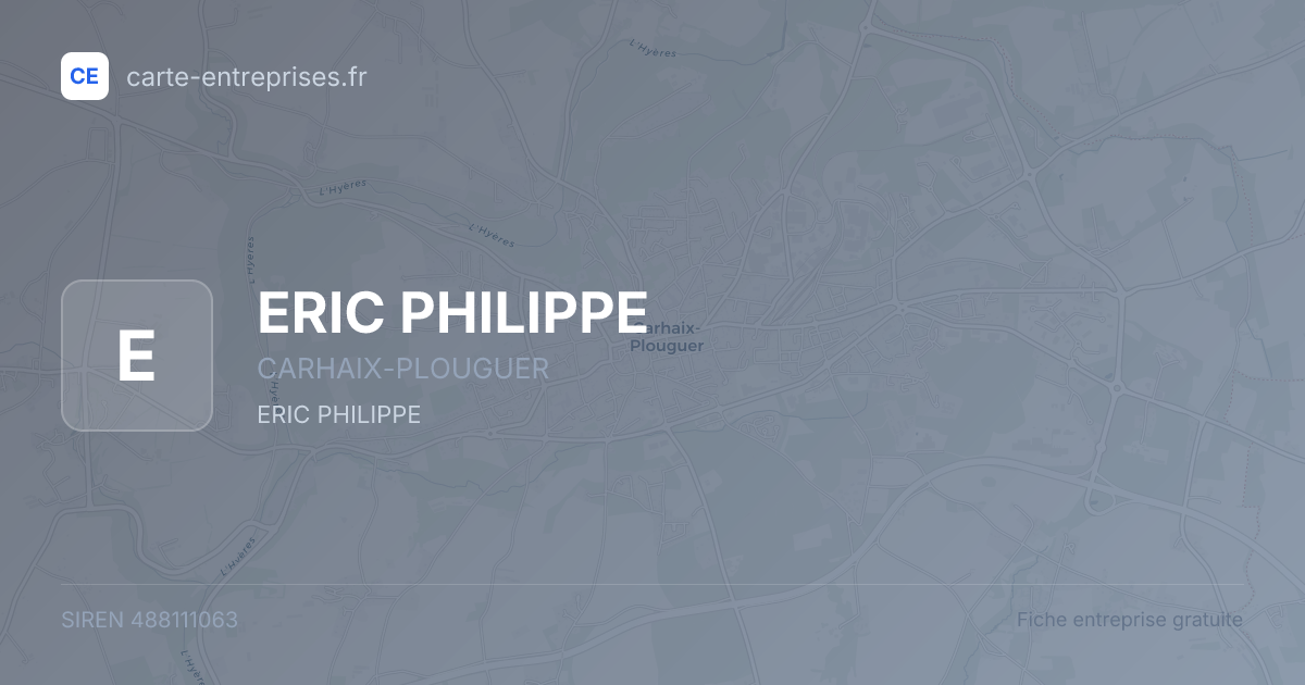 ERIC PHILIPPE — 488111063 — fiche entreprise