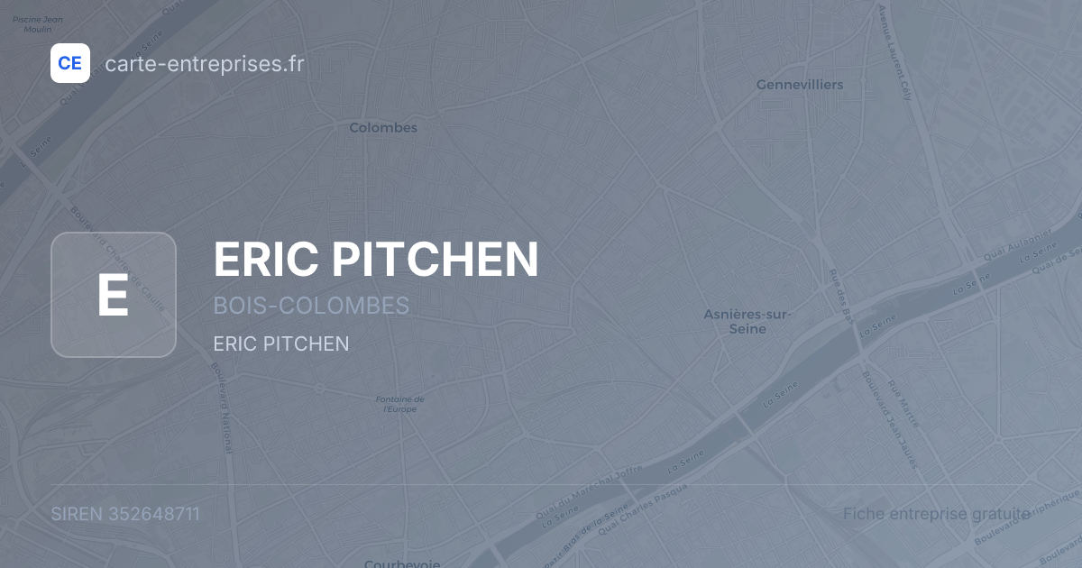 ERIC PITCHEN — 352648711 — fiche entreprise