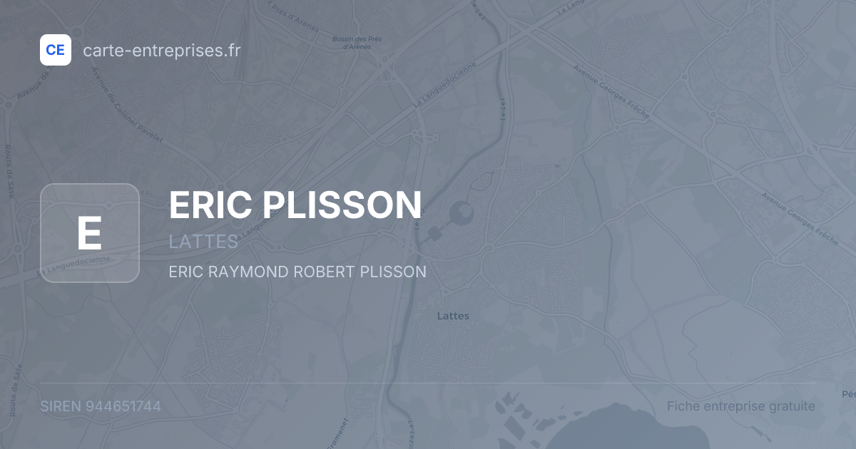 ERIC PLISSON — 944651744 — fiche entreprise