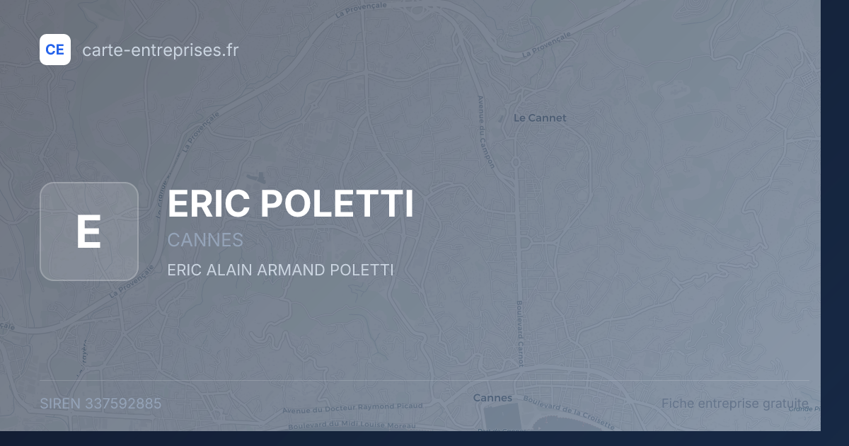 ERIC POLETTI — 337592885 — fiche entreprise