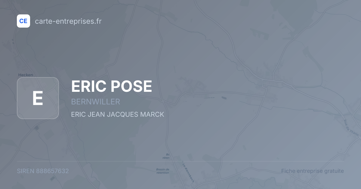 ERIC POSE — 888657632 — fiche entreprise