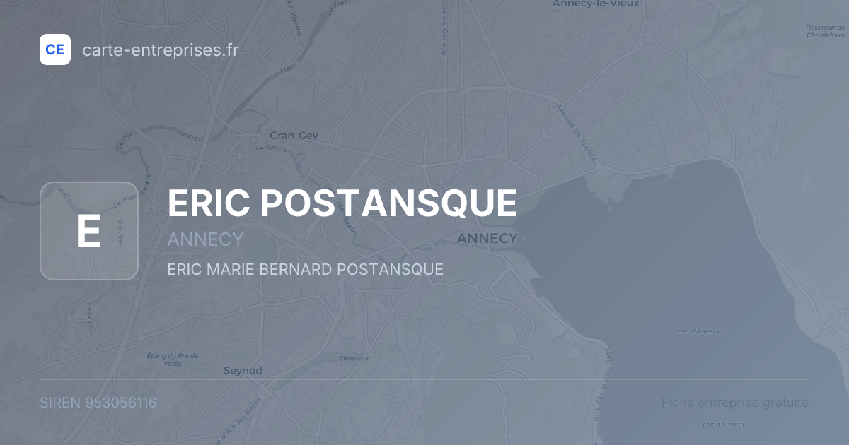 ERIC POSTANSQUE — 953056116 — fiche entreprise