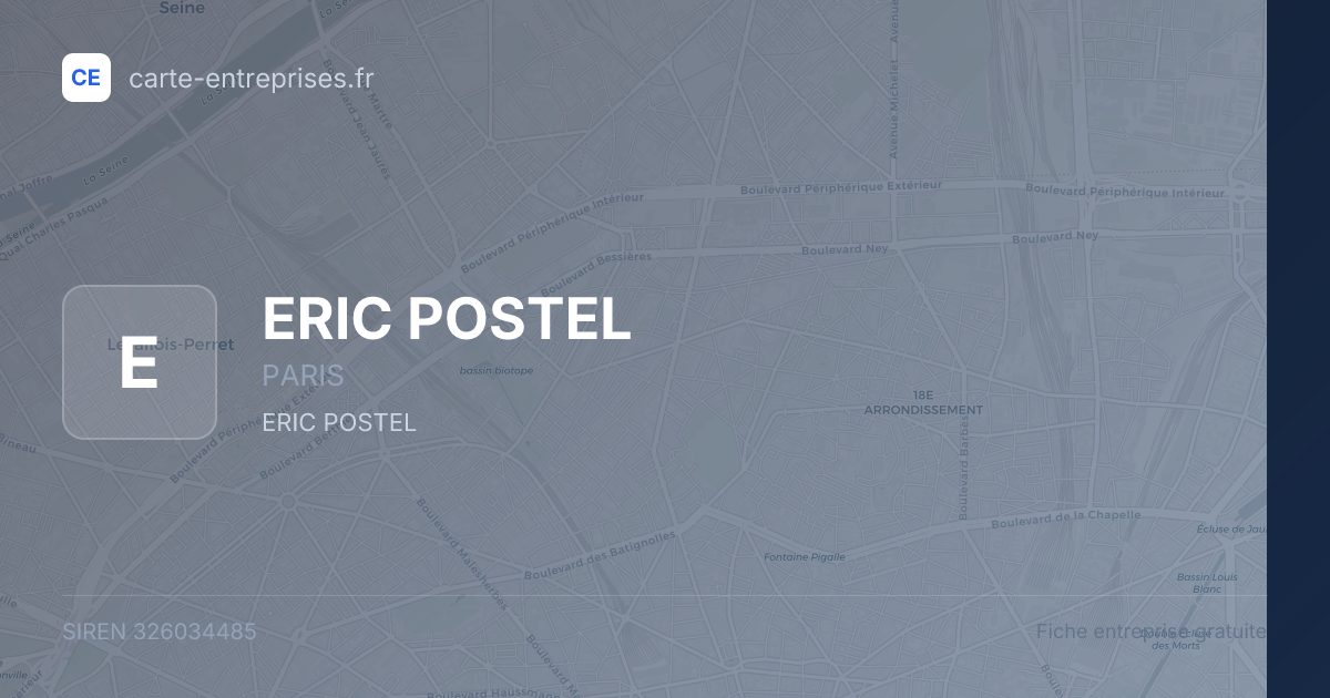 ERIC POSTEL — 326034485 — fiche entreprise