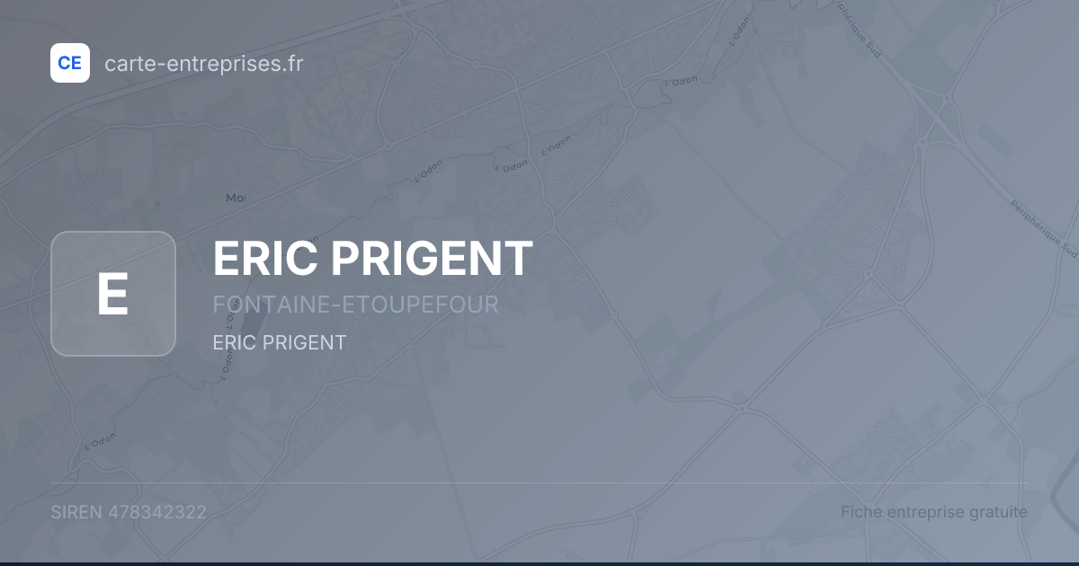 ERIC PRIGENT — 478342322 — fiche entreprise