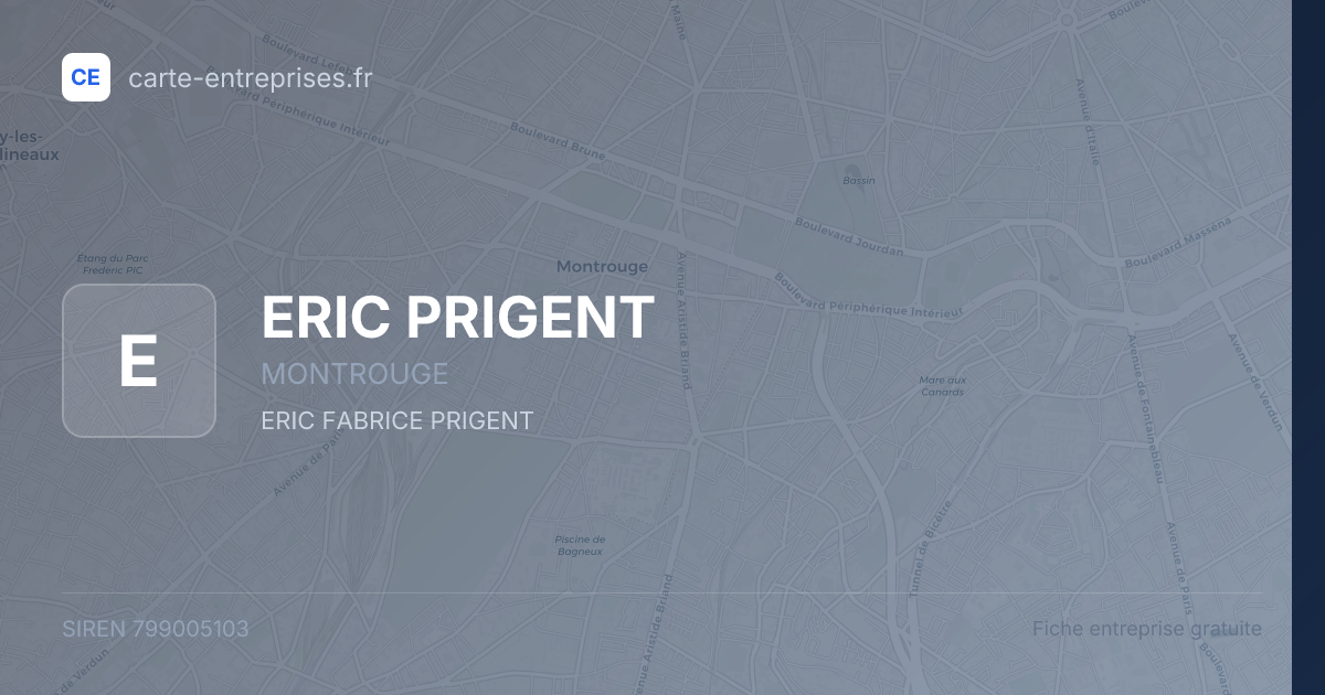 ERIC PRIGENT — 799005103 — fiche entreprise