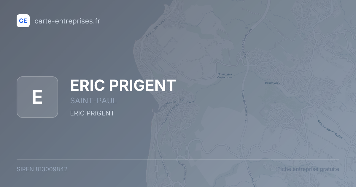 ERIC PRIGENT — 813009842 — fiche entreprise