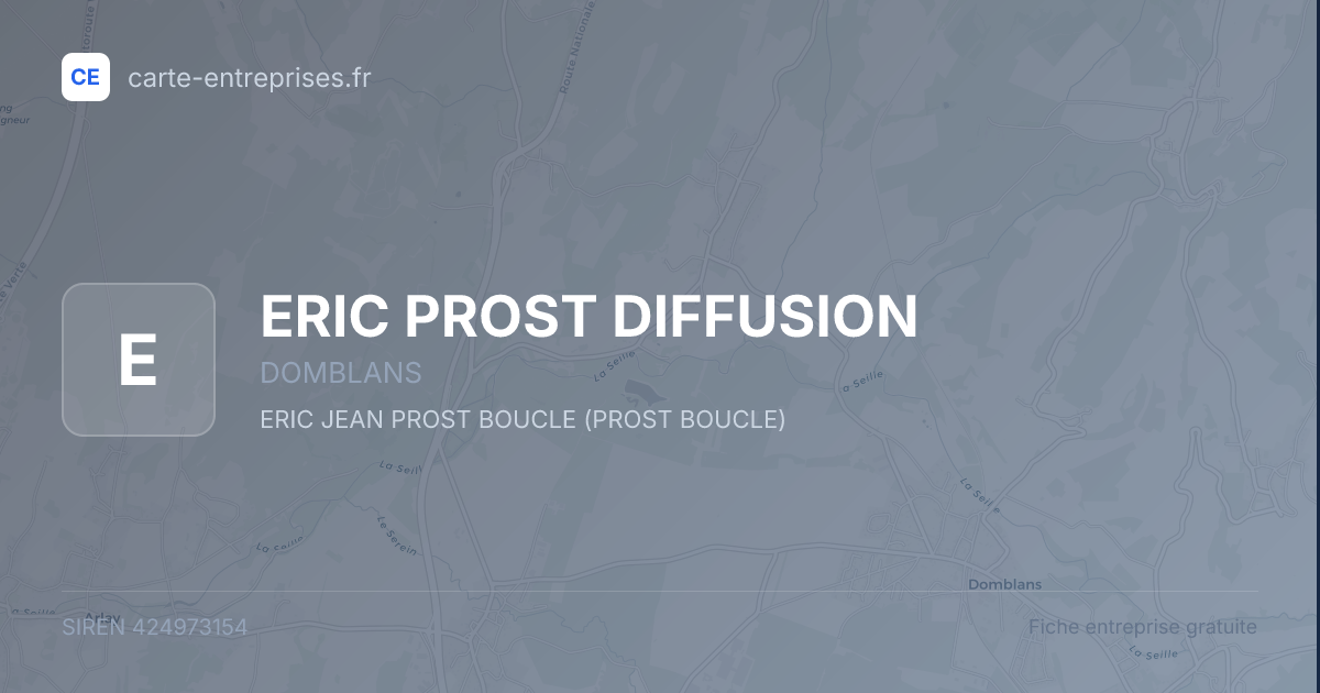 ERIC PROST DIFFUSION — 424973154 — fiche entreprise
