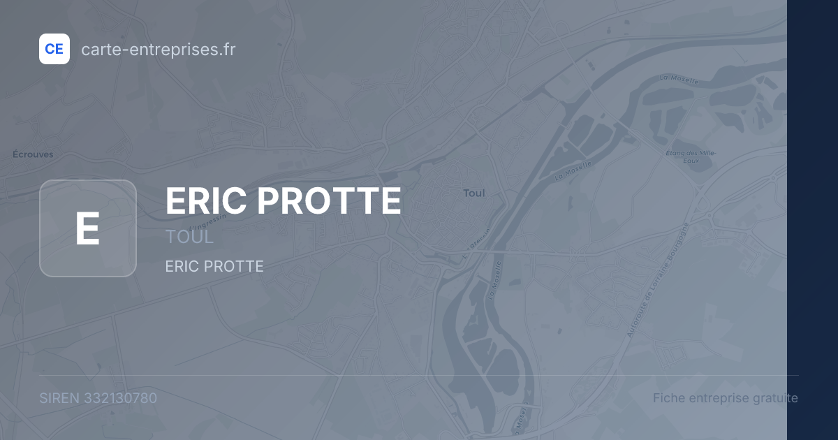 ERIC PROTTE — 332130780 — fiche entreprise