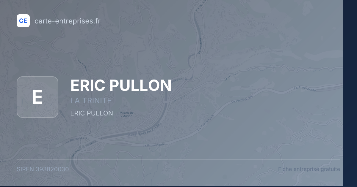 ERIC PULLON — 393820030 — fiche entreprise