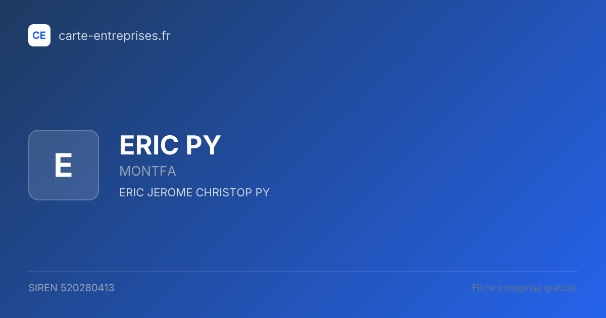 ERIC PY — 520280413 — fiche entreprise