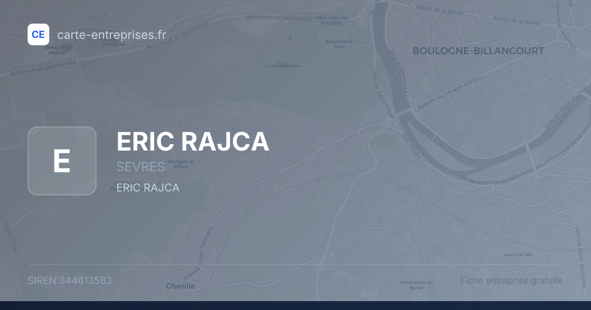ERIC RAJCA — 344613583 — fiche entreprise