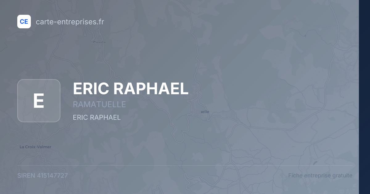 ERIC RAPHAEL — 415147727 — fiche entreprise
