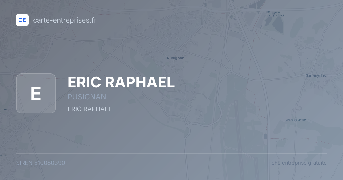 ERIC RAPHAEL — 810080390 — fiche entreprise