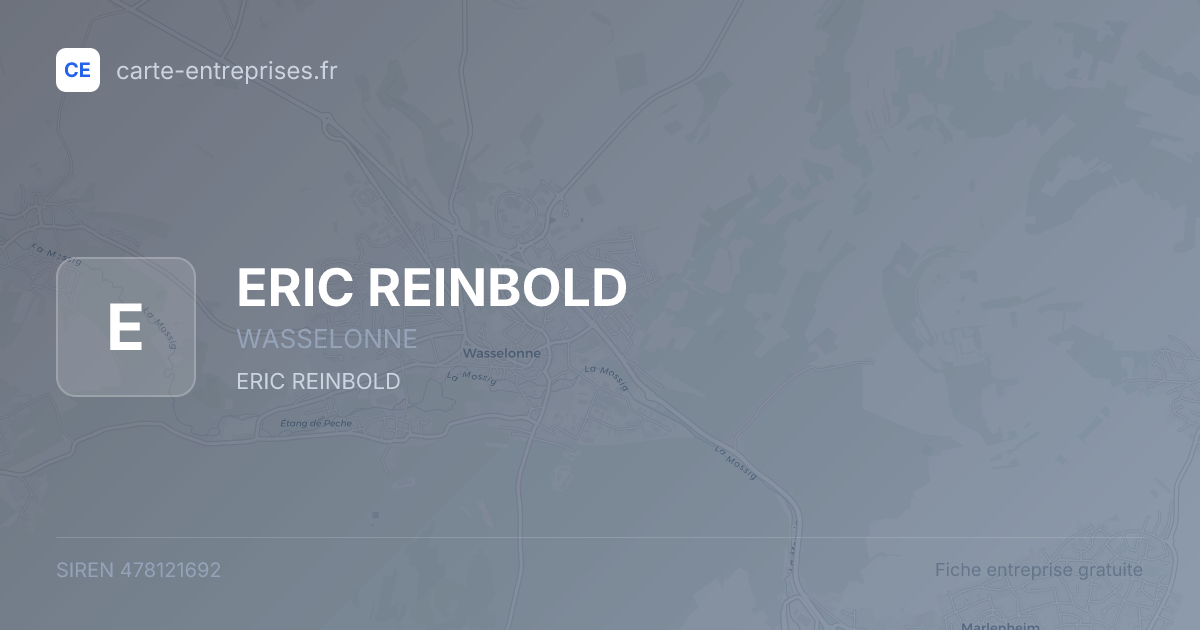 ERIC REINBOLD — 478121692 — fiche entreprise